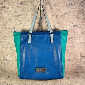 Marc by Marc Jacobs Blue/Green Lizard Stamped Leather Take Me Tote